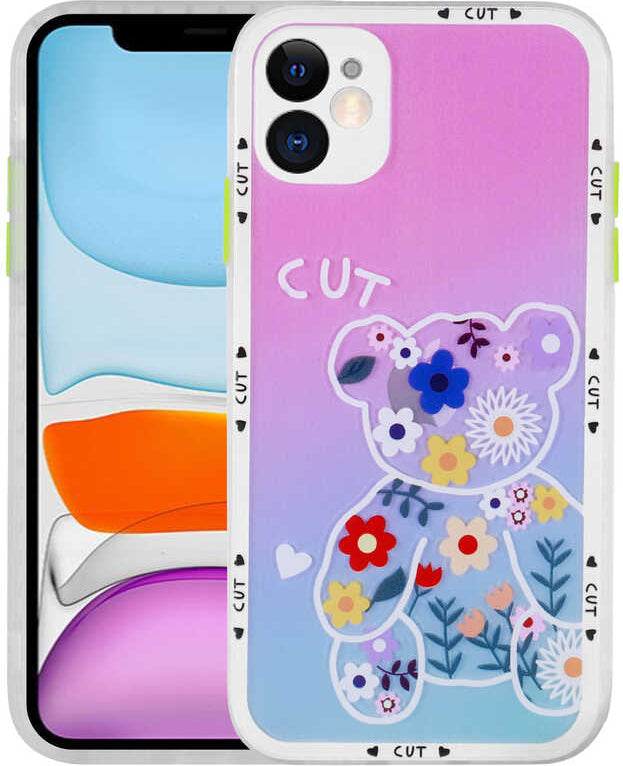 iPhone 11 Uyumlu Kamera Korumalı Desenli Sert Mnc Hess KAPAK-NO10