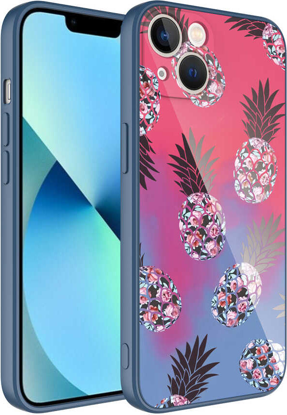iPhone 13 Uyumlu Kamera Korumalı Desenli Sert Silikon Mnc Epoksi Kapak-No3