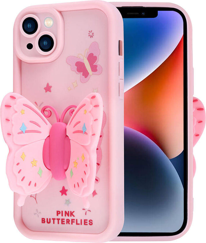 Apple iPhone 14 Kılıf Kamera Korumalı Figür Tasarımlı Mnc Kapya Kapak-Koyu Kahve