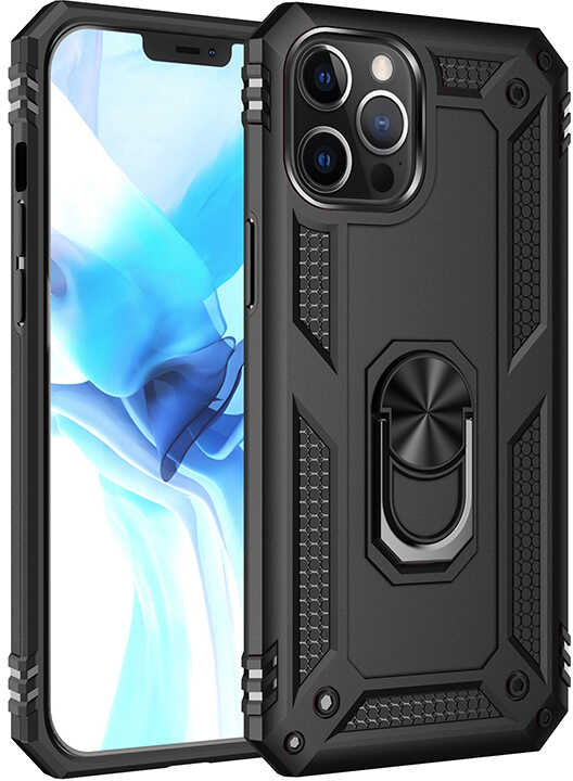 iPhone 12 Pro Max Uyumlu Mnc Vega Kapak-Siyah