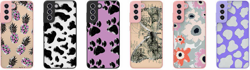 Galaxy S21 Fe Kılıf Desenli Kamera Korumalı Parlak Mnc Nora Kapak-No5