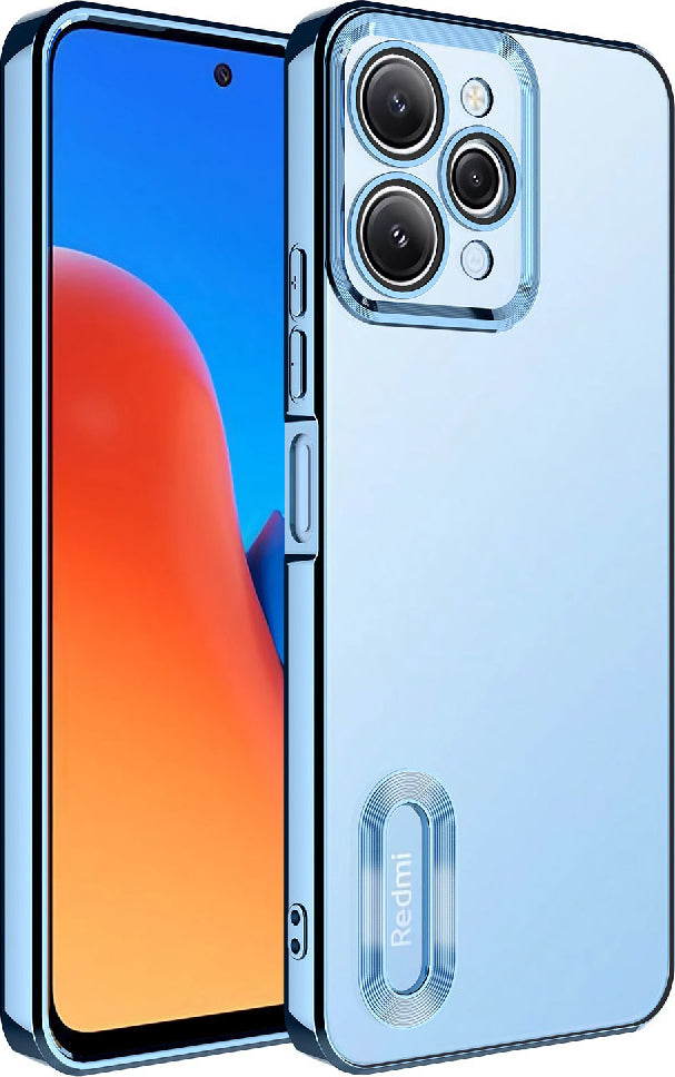 Redmi 12 4g Kılıf Kamera Korumalı Logo Gösteren Mnc Omega Kapak - Sierra Mavi