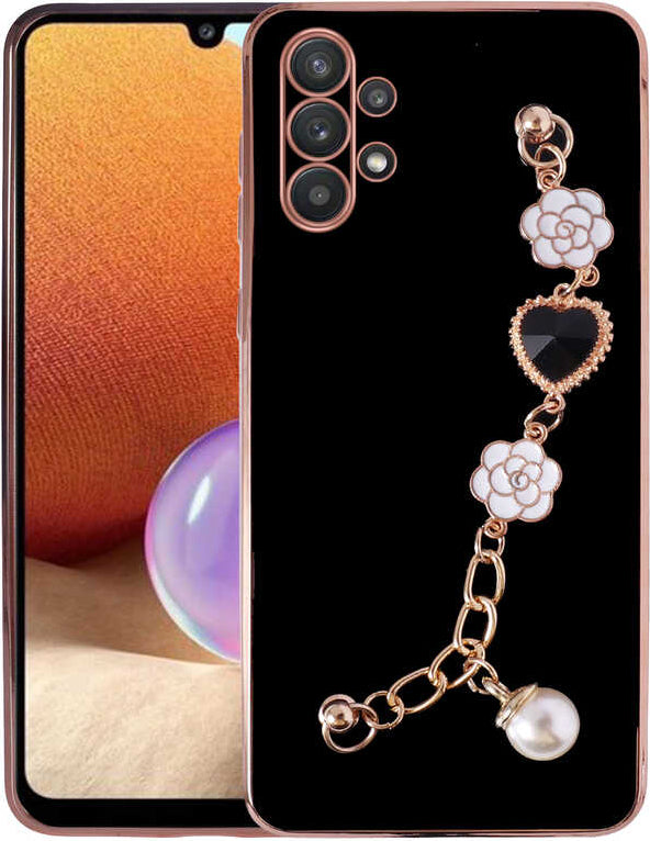 Galaxy A32 4g Kılıf El Tutamaçlı Kamera Korumalı Mnc Taka Silikon Kapak-Siyah