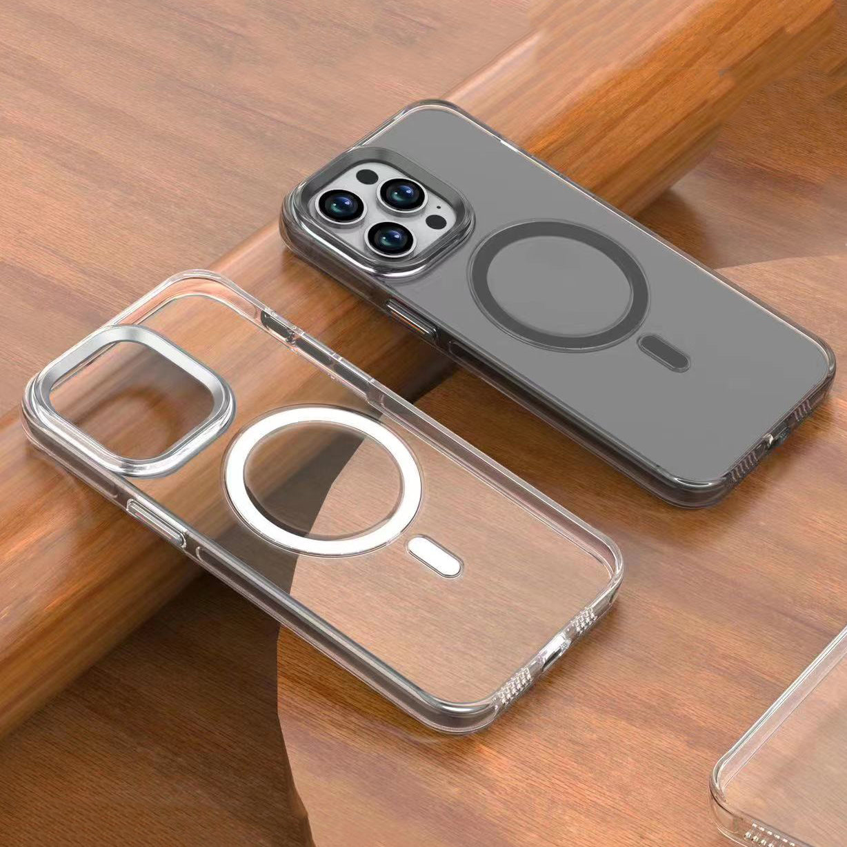 iPhone 15 Pro Uyumlu Mnc Wireless Şarj Özellikli Şeffaf Efsane Kapak-Renksiz