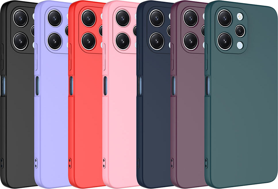 Xiaomi Redmi 12 Kılıf Mnc Mara Laaakan Kapak-Kırmızı