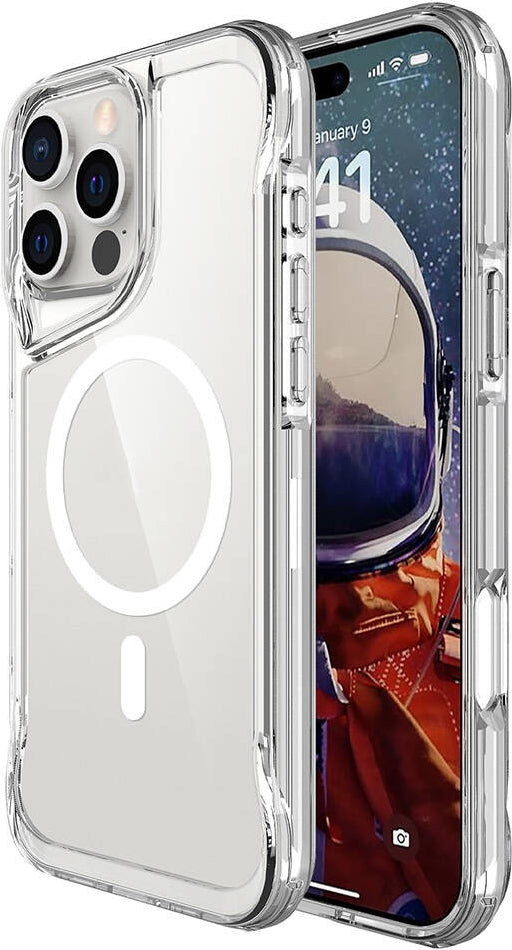 Apple iPhone 16 Pro Max Kılıf Mnc Magsafe Şarj Özellikli T-Max Magsafe Kapak-Şeffaf