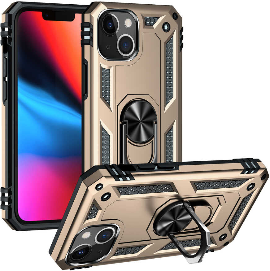 iPhone 13 Uyumlu Mnc Vega Kapak-Gold