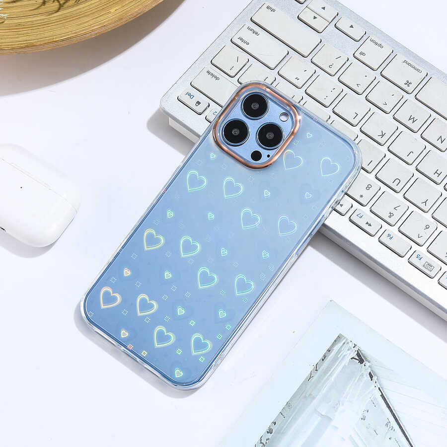 iPhone 13 Pro Uyumlu Mnc Sidney Desenli Sert Kapak-Flower No3