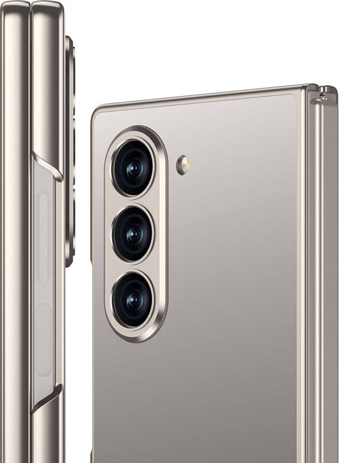 Galaxy Z Fold 6 Kılıf Titanyum Metal Tasarımlı Mnc Kıpta Caz Kapak-Titanyum-Gri