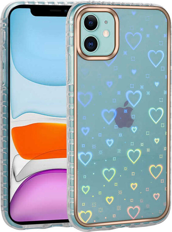 iPhone 11 Uyumlu Desenli Parlayan Transparan Mnc Avva Kapak-No4