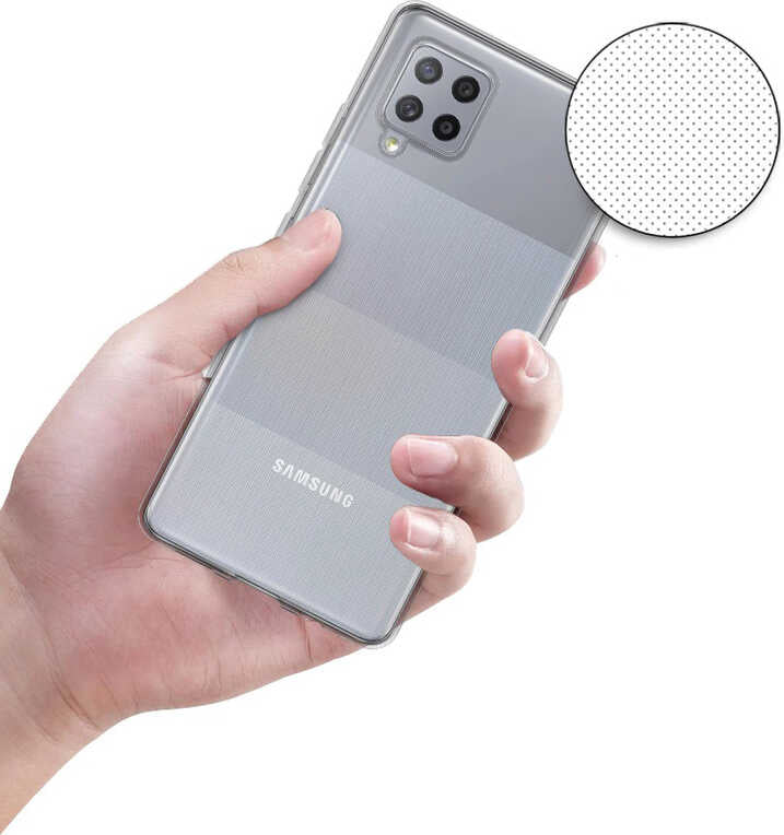 Galaxy M22 Kılıf Mnc Süper Silikon Kapak-Renksiz