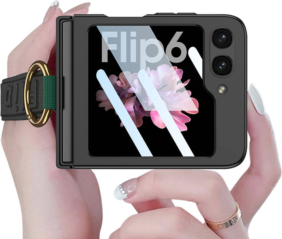 Galaxy Z Flip 6 Kılıf Kamera Korumalı Yüzüklü Mnc Flip Ring Kıpta Kapak-Mor