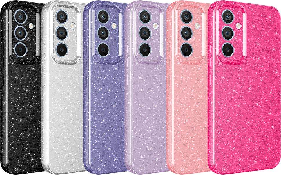 Galaxy S24 Fe Kılıf Kamera Korumalı Simli Lüks Mnc Koton Kapak - Açık Pembe