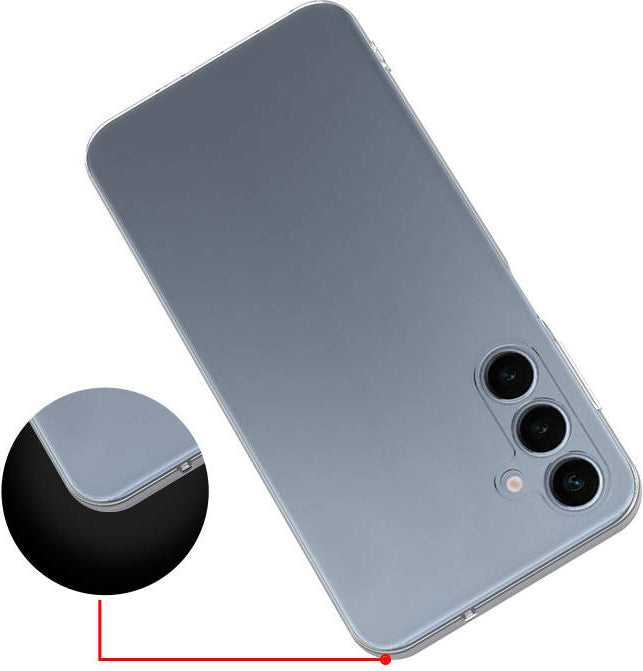 Galaxy S24 Fe Kılıf Mnc Süper Silikon Kapak-Şeffaf-Şeffaf