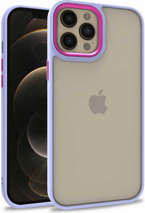 iPhone 12 Pro Max Uyumlu Mnc Flora Kapak-Lila