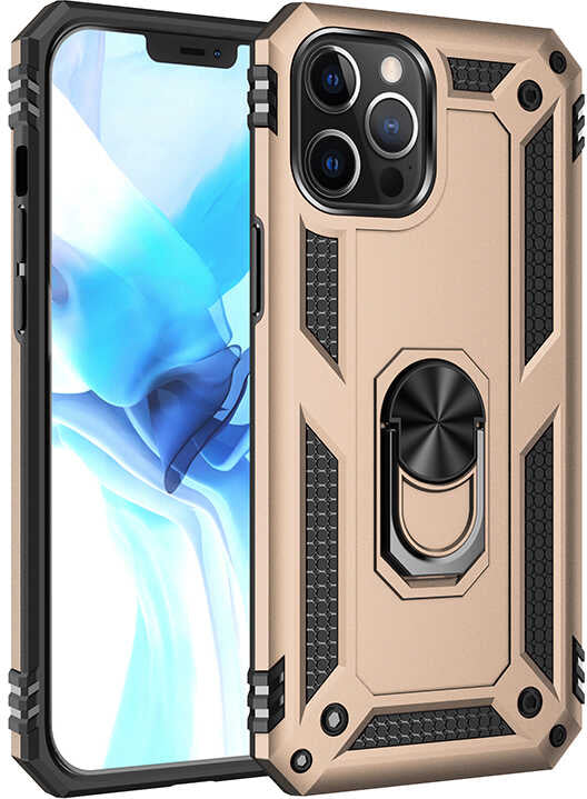 iPhone 12 Pro Max Uyumlu Mnc Vega Kapak-Gold