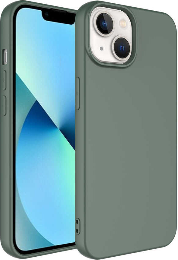 iPhone 14 Uyumlu Mnc Mara Laaakan Kapak-Koyu Yeşil