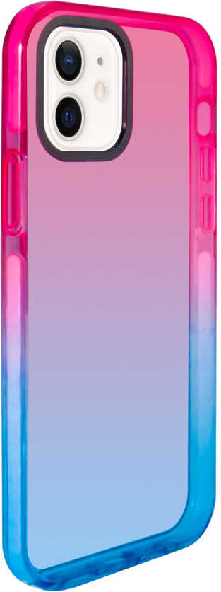 iPhone 12 Pro Uyumlu Mnc Renkli Punto Kapak-Pembe-Mavi