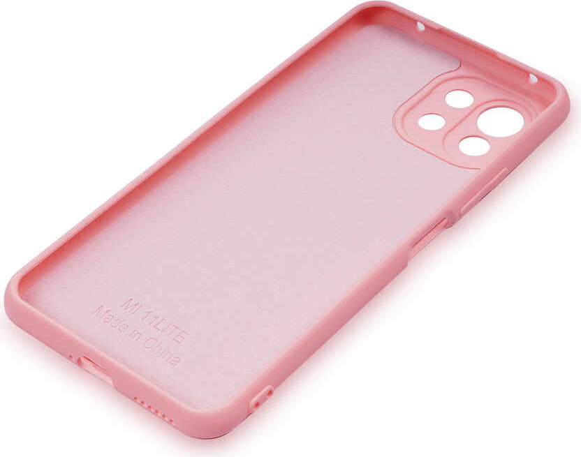 Xiaomi Mi 11 Lite Kılıf Mnc Mara Laaakan Kapak-Pembe Açık
