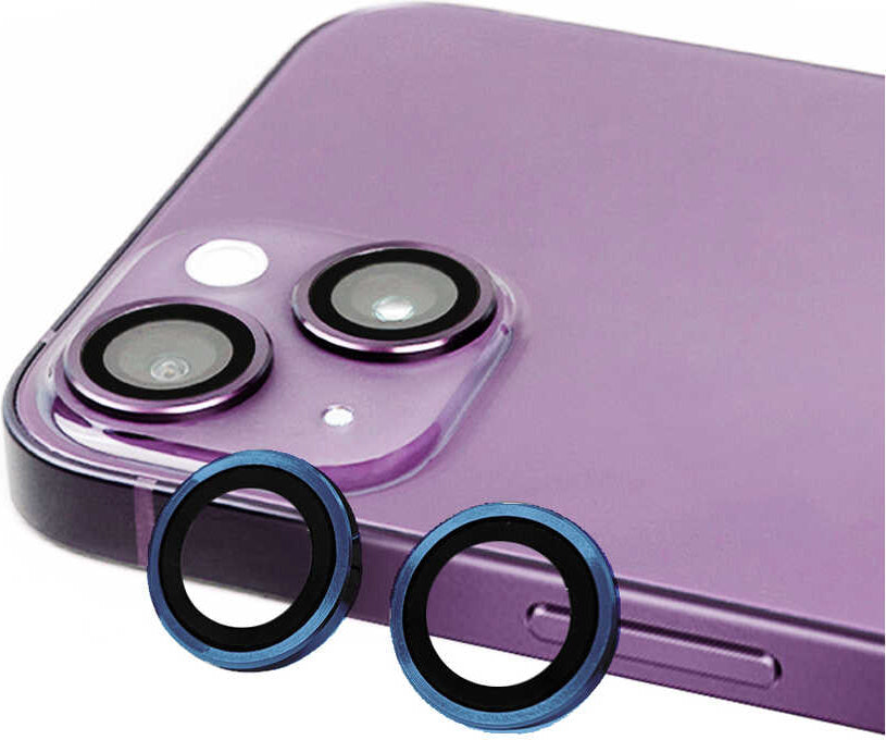 iPhone 14 Plus Uyumlu Mnc Cl-07 Kamera Lens Koruyucu-Lacivert