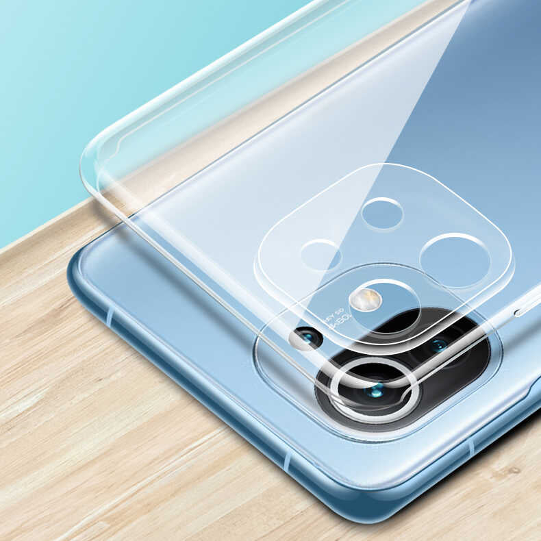 Rengareng Xiaomi Mi 11 Lite Kılıf Mnc Süper Silikon Kapak-Renksiz