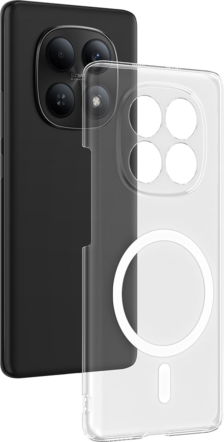 Rengareng Redmi Note 15 4g Kamera Korumalı M-Safe Şarj Özellikli Şeffaf Zore London Sert Pc Kapak - Şeffaf