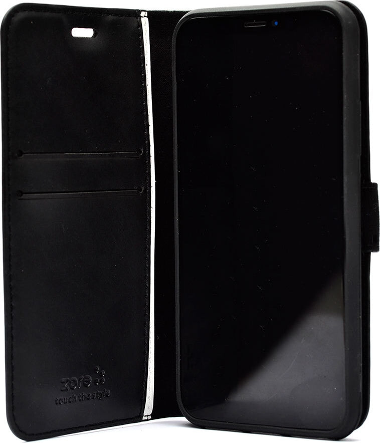 Rengareng Redmi 15 Kılıf Zore Kar Deluxe Kapaklı Kılıf - Siyah