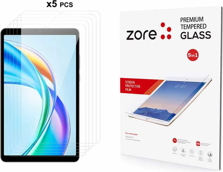 Rengareng Honor Pad X7 Zore 5in1 Tablet Temperli Cam Ekran Koruyucu - Şeffaf