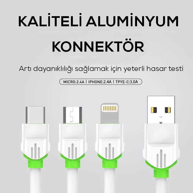 Rengareng Beyaz LS32 Type-C USB Kablo