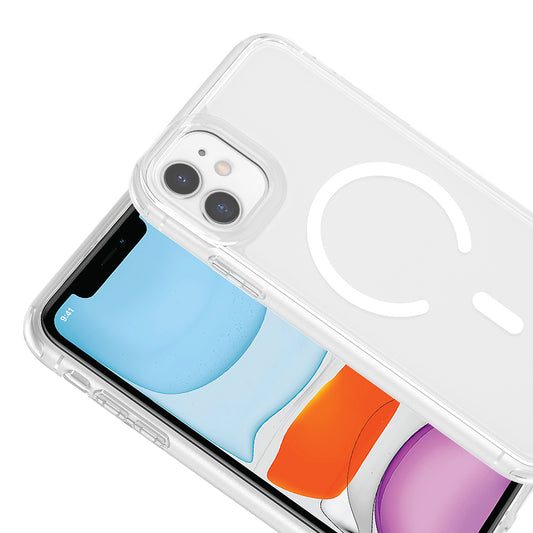 iPhone 11 Kılıf M-safe Şarj Özellikli MNC X-Rop Kapak - Şeffaf
