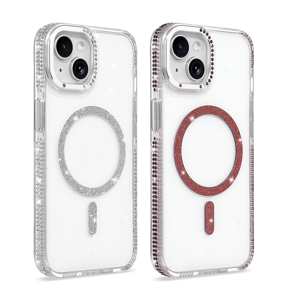 iPhone 13 Kılıf M-safe Şarj Özellikli MNC Tera Silikon Kapak - Şeffaf