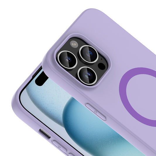 iPhone 14 Pro Max Kılıf M-Safe Şarj Özellikli MNC Aris Silikon Kapak - Lila