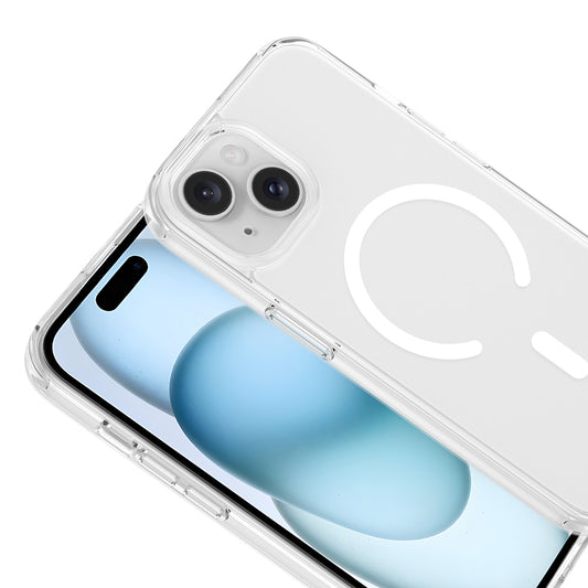 iPhone 15 Kılıf M-safe Şarj Özellikli MNC X-Rop Kapak - Şeffaf