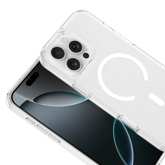 iPhone 16 Pro Max Kılıf M-safe Şarj Özellikli MNC X-Rop Kapak - Şeffaf