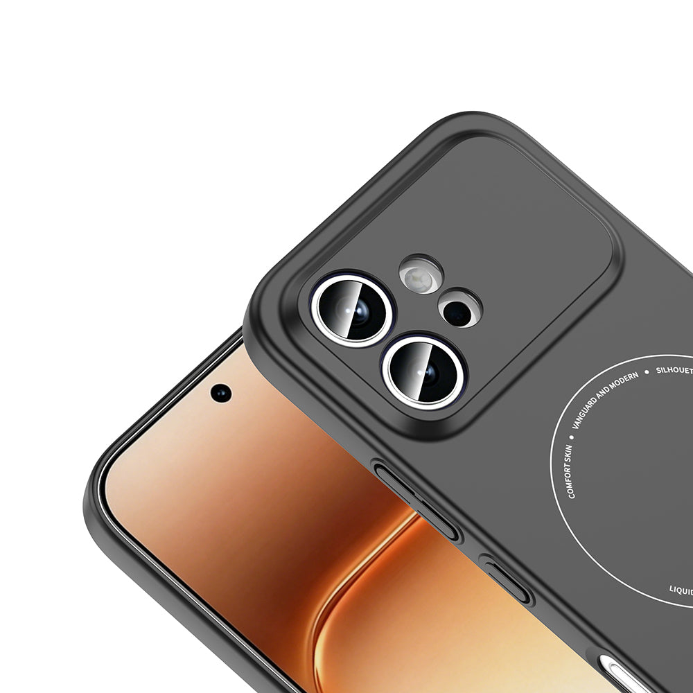 Honor 600 5G Kılıf M-Safe Şarj Özellikli Kamera Korumalı MNC Elio Sert PC Kapak - Siyah