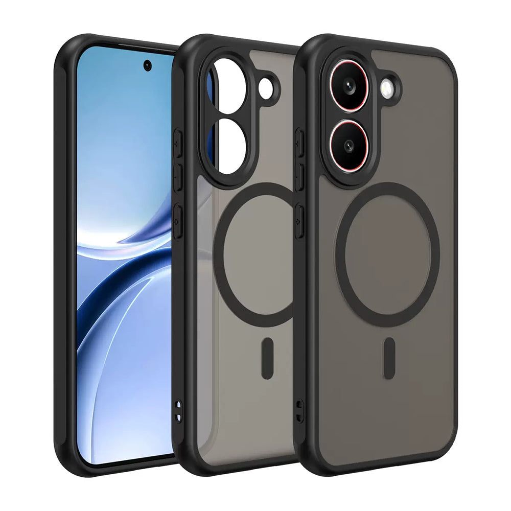 Poco X8 Pro Kılıf M-Safe Şarj Özellikli Kamera Korumalı MNC Lunex Kapak - Siyah