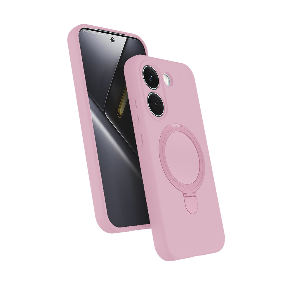 Poco X8 Pro Kılıf M-safe Şarj Özellikli Standlı MNC Samara Kapak - Pembe