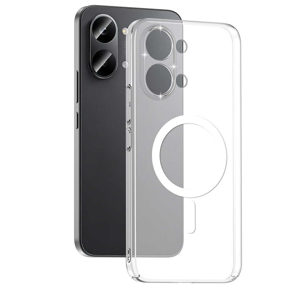 Poco X8 Pro Max Kamera Korumalı M-Safe Şarj Özellikli Şeffaf MNC London Sert PC Kapak - Şeffaf