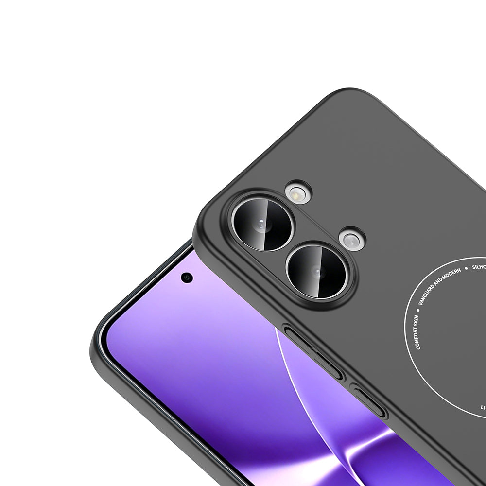 Poco X8 Pro Max Kılıf M-Safe Şarj Özellikli Kamera Korumalı MNC Elio Sert PC Kapak - Siyah
