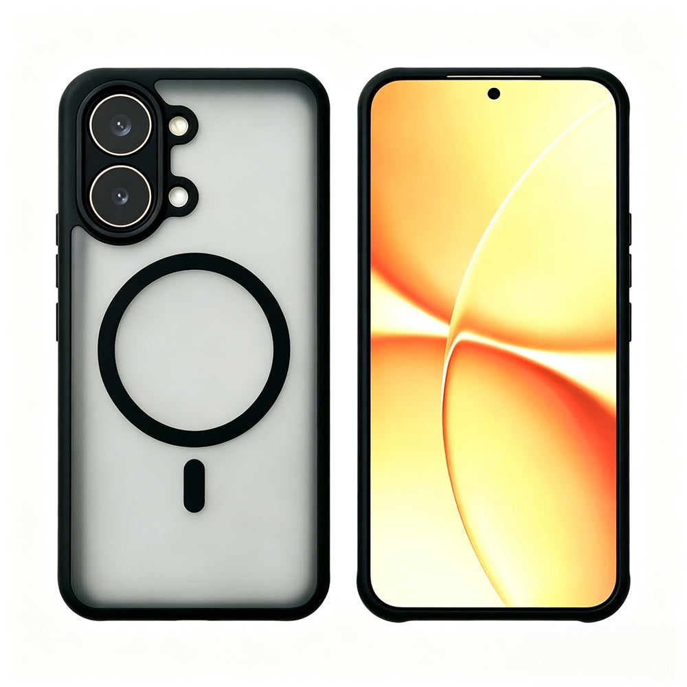 Poco X8 Pro Max Kılıf M-Safe Şarj Özellikli Kamera Korumalı MNC Lunex Kapak - Siyah
