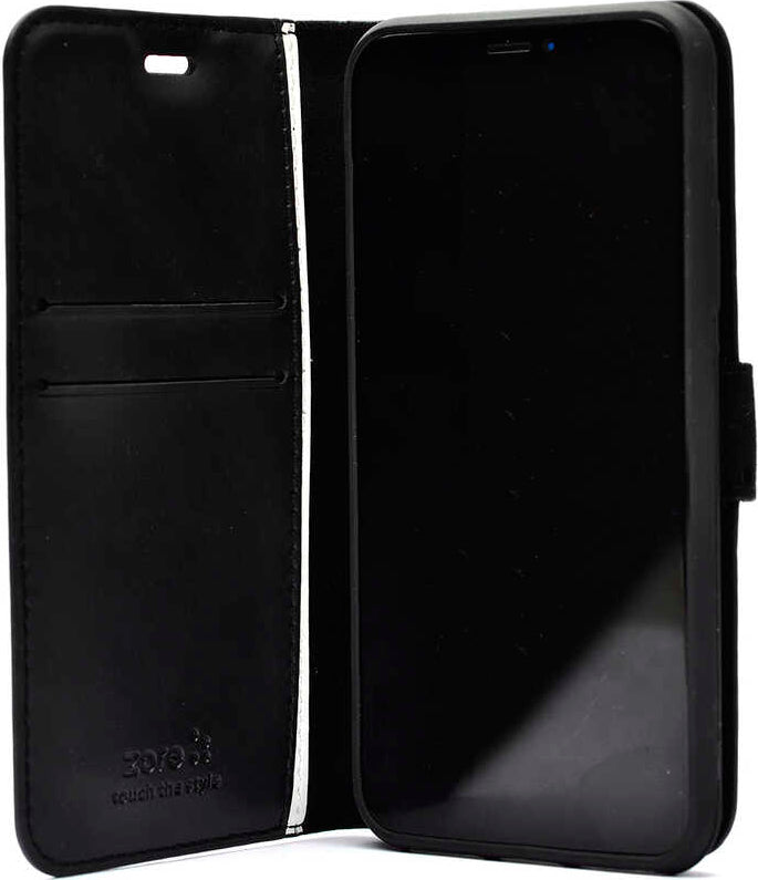Oppo A92 Kılıf Mnc Kar Deluxe Kapaklı Kılıf-Siyah