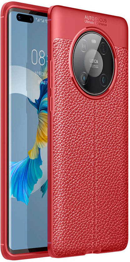 Huawei Mate 40 Pro Kılıf Mnc Niss Silikon Kapak-Kırmızı