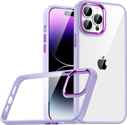 Apple iPhone 14 Pro Max Kılıf Mnc Flora Kapak-Lila