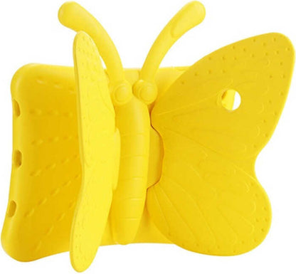 iPad 10.2 2021 (9.nesil)  Uyumlu Mnc Butterfly Standlı Tablet Kılıf-Sarı