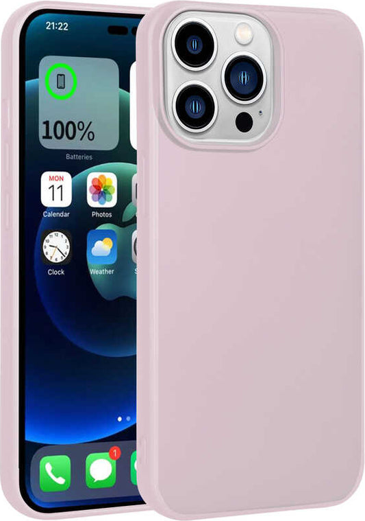 Apple iPhone 14 Pro Max Kılıf Mnc Premier Silikon Kapak-Rose Gold