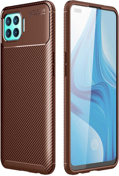 Oppo Reno 4 Lite Kılıf Mnc Negro Silikon Kapak-Kahverengi