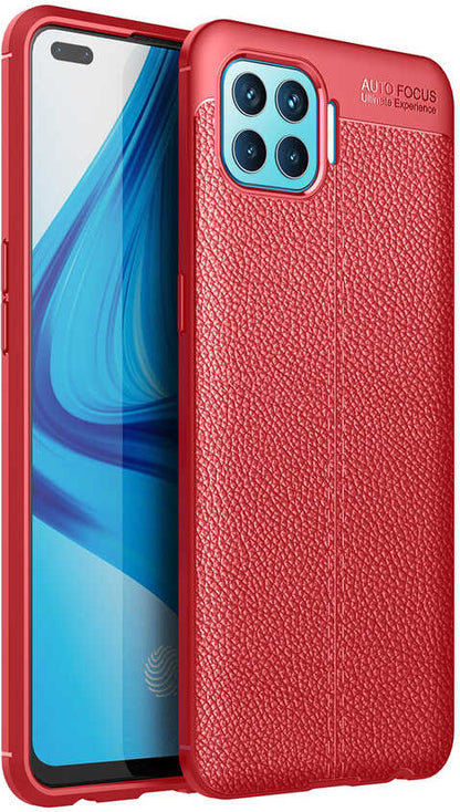Oppo Reno 4 Lite Kılıf Mnc Niss Silikon Kapak-Kırmızı