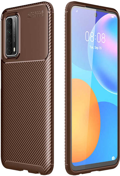 Huawei P Smart 2021 Kılıf Mnc Negro Silikon Kapak-Kahverengi