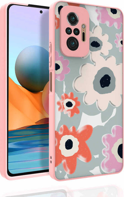 Xiaomi Redmi Note 10 Pro Kılıf Desenli Kamera Korumalı Parlak Mnc Nora Kapak-No5