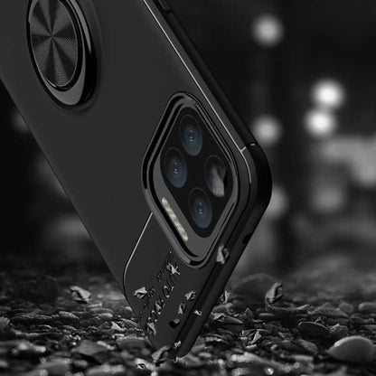 Oppo Reno 4 Lite Kılıf Mnc Ravel Silikon Kapak-Siyah-Kırmızı